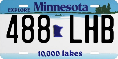 MN license plate 488LHB
