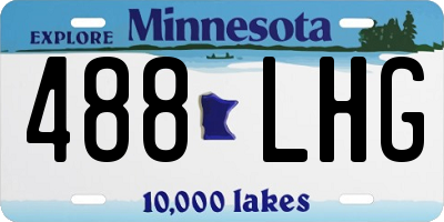 MN license plate 488LHG