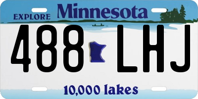 MN license plate 488LHJ