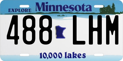 MN license plate 488LHM