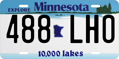 MN license plate 488LHO