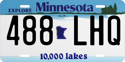 MN license plate 488LHQ