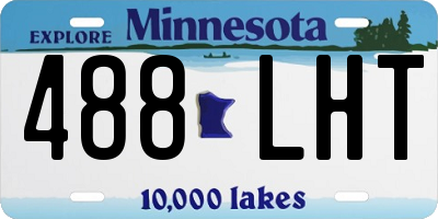 MN license plate 488LHT