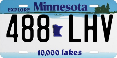 MN license plate 488LHV