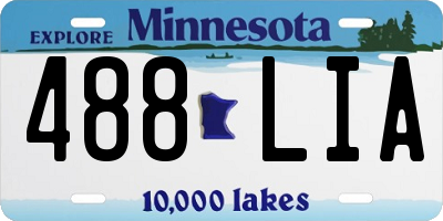 MN license plate 488LIA