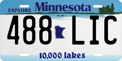 MN license plate 488LIC