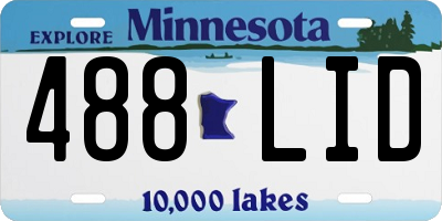 MN license plate 488LID