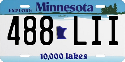 MN license plate 488LII