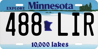 MN license plate 488LIR