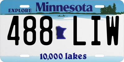 MN license plate 488LIW