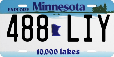 MN license plate 488LIY
