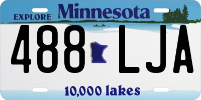 MN license plate 488LJA