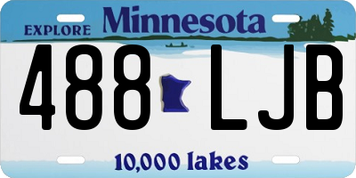 MN license plate 488LJB