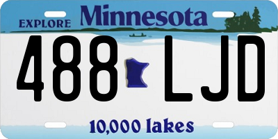 MN license plate 488LJD