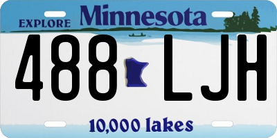 MN license plate 488LJH