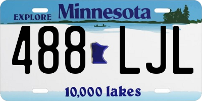 MN license plate 488LJL