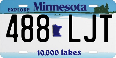 MN license plate 488LJT