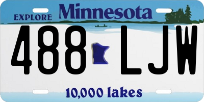 MN license plate 488LJW