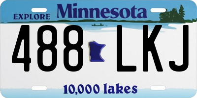 MN license plate 488LKJ