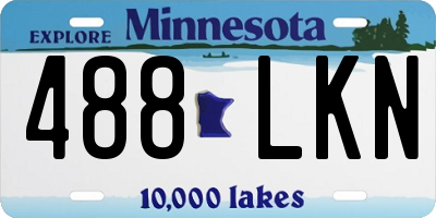 MN license plate 488LKN