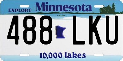 MN license plate 488LKU