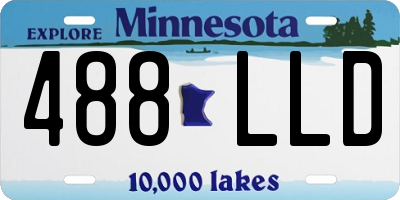 MN license plate 488LLD