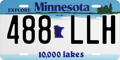 MN license plate 488LLH