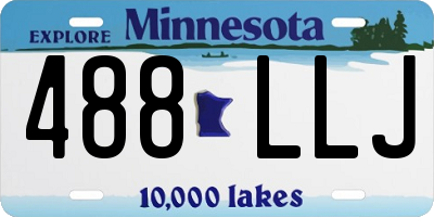 MN license plate 488LLJ