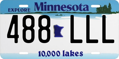 MN license plate 488LLL