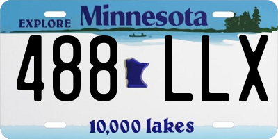 MN license plate 488LLX