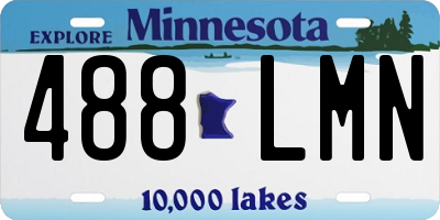 MN license plate 488LMN