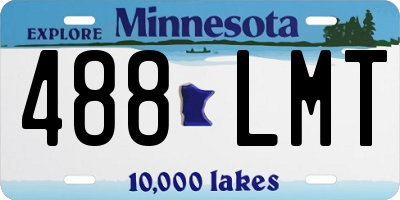 MN license plate 488LMT