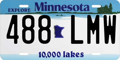 MN license plate 488LMW