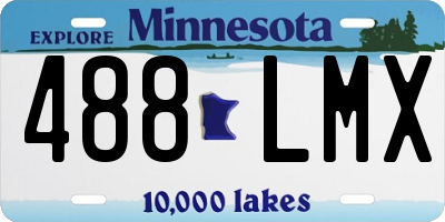 MN license plate 488LMX