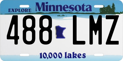 MN license plate 488LMZ