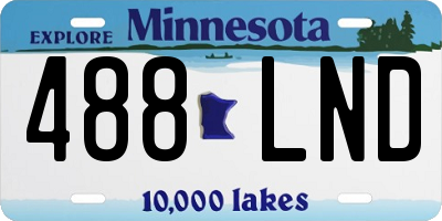 MN license plate 488LND