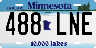 MN license plate 488LNE