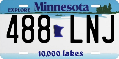 MN license plate 488LNJ