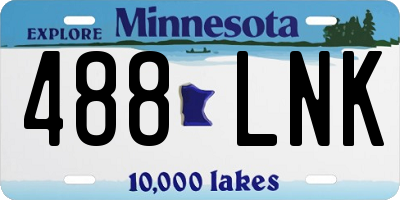 MN license plate 488LNK