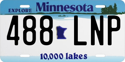 MN license plate 488LNP