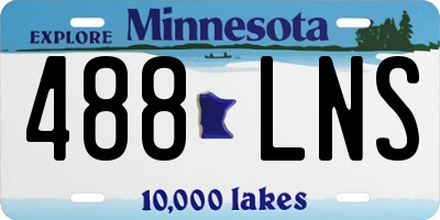 MN license plate 488LNS