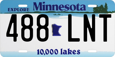 MN license plate 488LNT