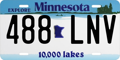 MN license plate 488LNV