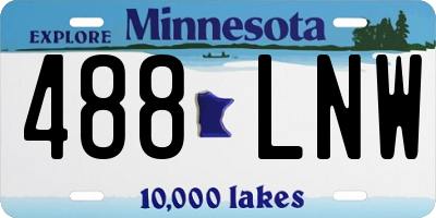 MN license plate 488LNW