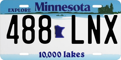 MN license plate 488LNX
