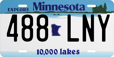 MN license plate 488LNY
