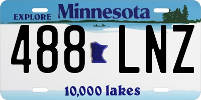 MN license plate 488LNZ