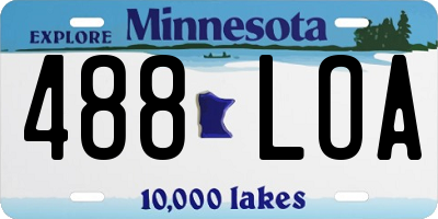 MN license plate 488LOA