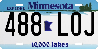 MN license plate 488LOJ