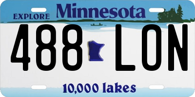MN license plate 488LON
